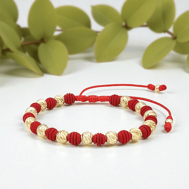 Pulsera Neopreno Oro Laminado Diamantado 18k de 6mm 4