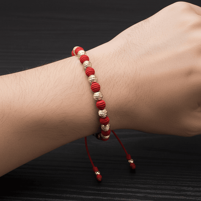 Pulsera Neopreno Oro Laminado Diamantado 18k de 6mm 5