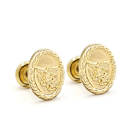 Topos Aretes Arcángel San Miguel Oro Laminado 18k