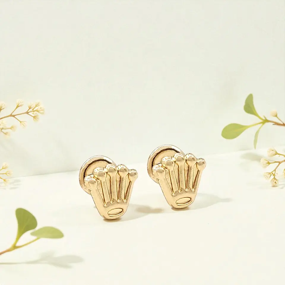 Topos Aretes Coronas Oro Laminado 18k 3