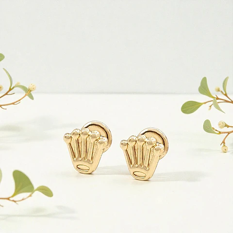 Topos Aretes Coronas Oro Laminado 18k