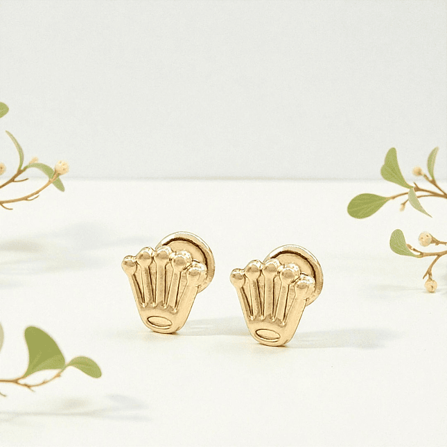 Topos Aretes Coronas Oro Laminado 18k 2