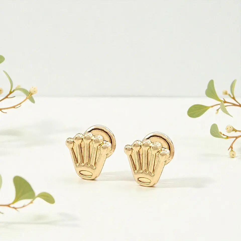 Topos Aretes Coronas Oro Laminado 18k 2