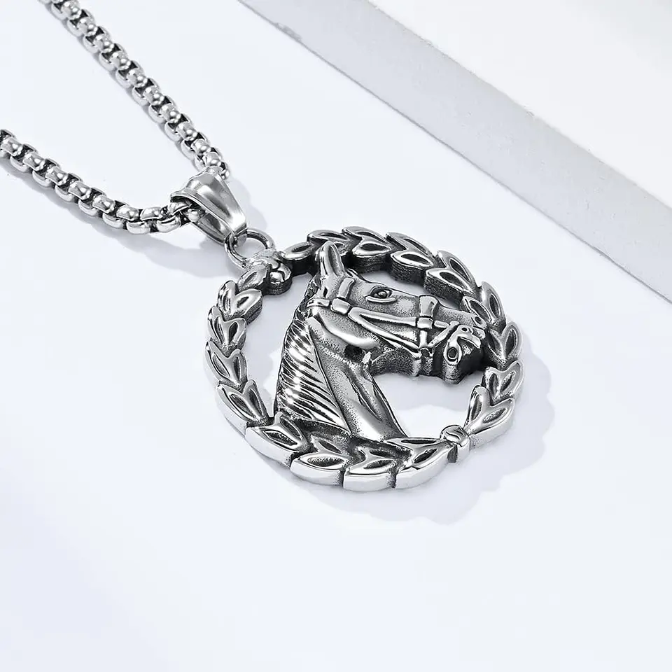 Collar Cadena Caballo Acero Inoxidable 4