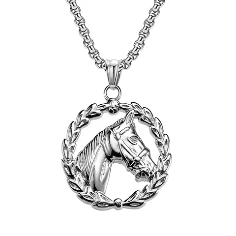 Collar Cadena Caballo Acero Inoxidable