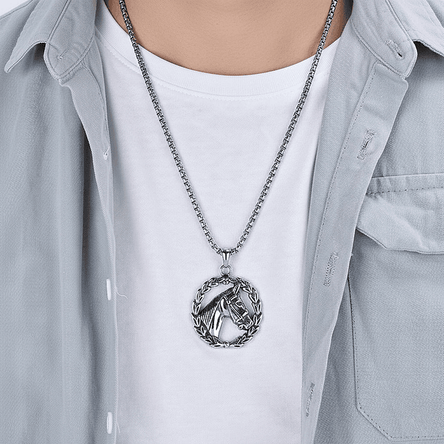 Collar Cadena Caballo Acero Inoxidable 2