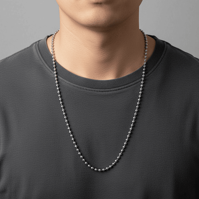 Collar Cadena Militar Acero Inoxidable 2