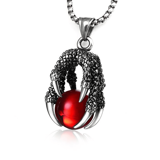 Collar Cadena Garras de Dragón Acero Inoxidable 2