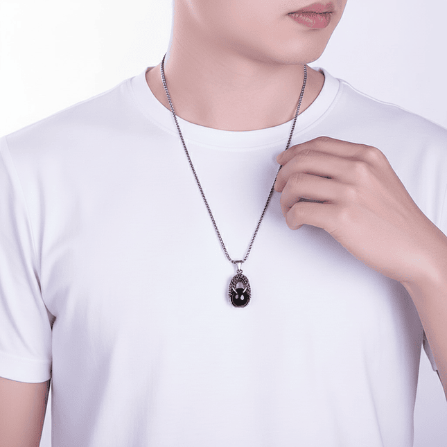 Collar Cadena Garras de Dragón Acero Inoxidable 3