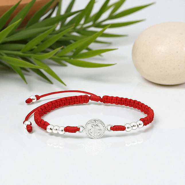 Pulsera San Benito de Abad Plata 925 Italiana (4mm) 3