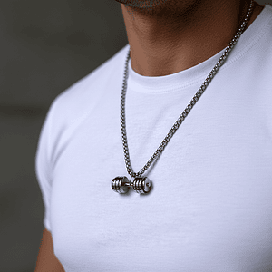 Cadena con Dije Mancuerna Acero Inoxidable