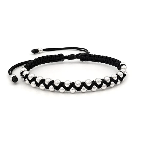 Pulsera Tejida Plata 925 Italiana (4mm)