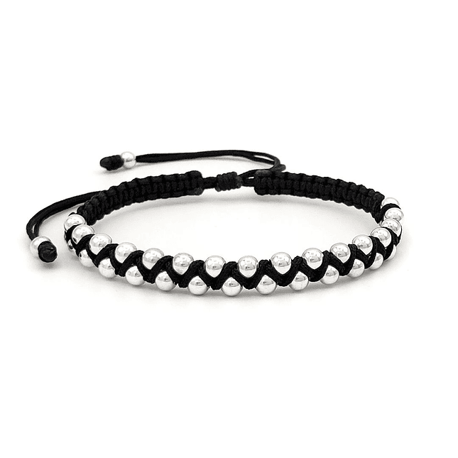 Pulsera Tejida Plata 925 Italiana (4mm) 1