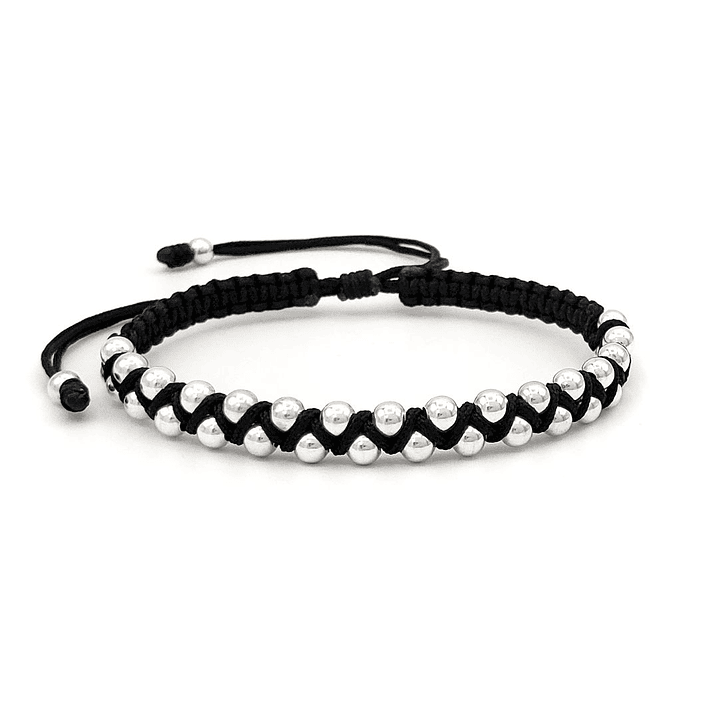 Pulsera Tejida Plata 925 Italiana (4mm) 1