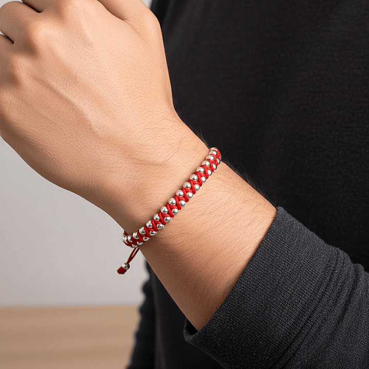 Pulsera Tejida Plata 925 Italiana (4mm) 5