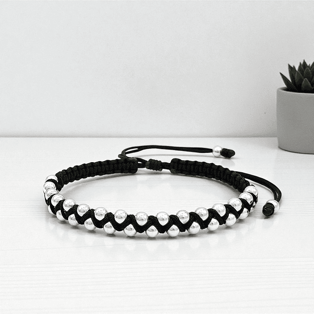 Pulsera Tejida Plata 925 Italiana (4mm) 3