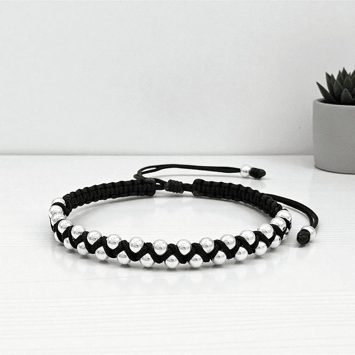 Pulsera Tejida Plata 925 Italiana (4mm) 3