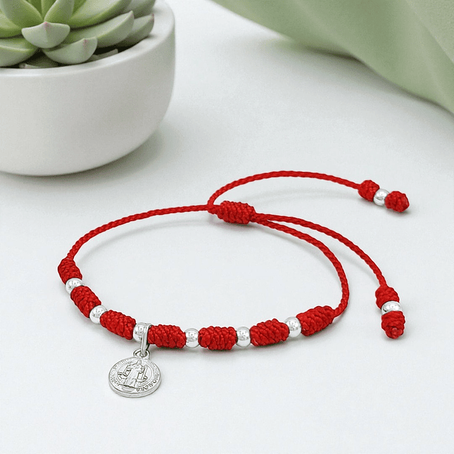 Pulsera 7 Nudos San Benito de Abad Plata 925 Italiana 3