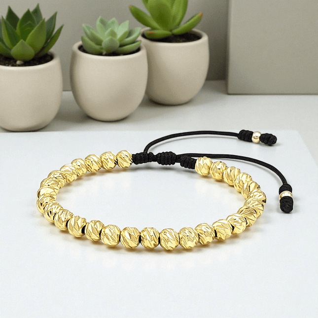 Pulsera Oro Laminado Diamantado 18k (6mm) 3