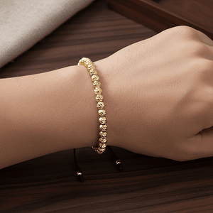 Pulsera Oro Laminado Diamantado 18k (6mm)