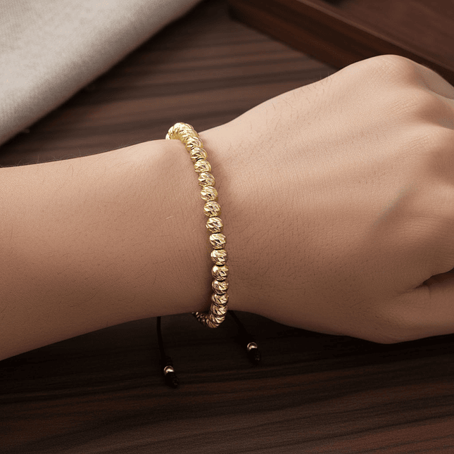 Pulsera Oro Laminado Diamantado 18k (6mm) 2