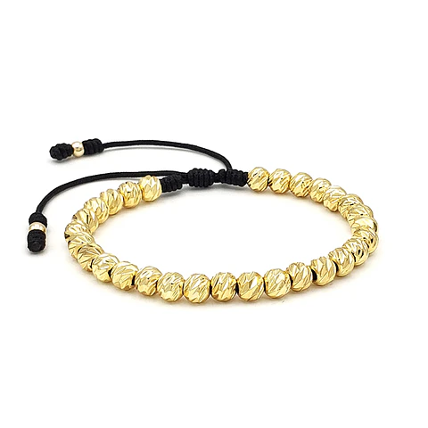 Pulsera Oro Laminado Diamantado 18k (6mm)