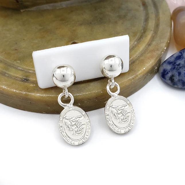 Topos Aretes Arcángel San Miguel Plata 925 Italiana 3