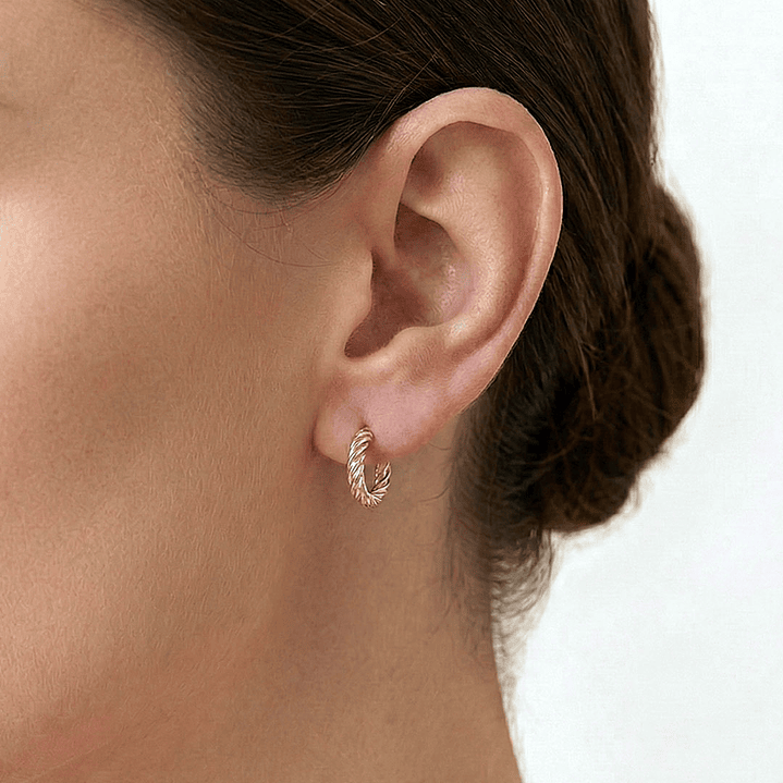 Aretes Candongas Melcocha Oro Laminado 18k 2