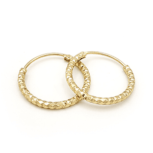 Aretes Candongas Diamantadas Oro Laminado 18k