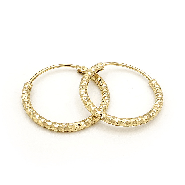 Aretes Candongas Diamantadas Oro Laminado 18k 1