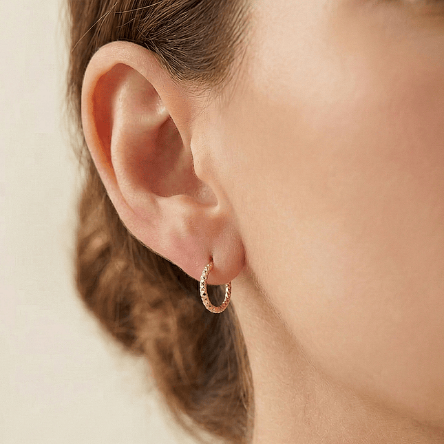 Aretes Candongas Diamantadas Oro Laminado 18k 2