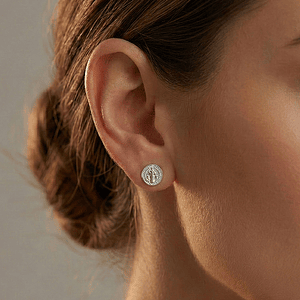 Topos Aretes San Benito de Abad Plata 925 Italiana