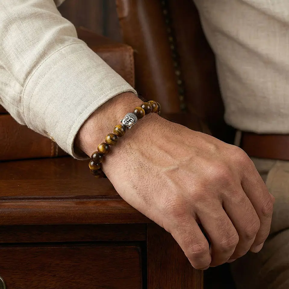 Pulsera Buda Piedra Ojo de Tigre 3