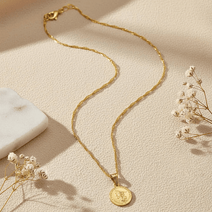 Cadena Arcángel San Miguel Oro Laminado 18k