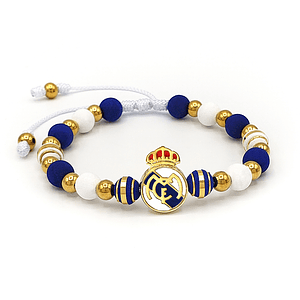 Pulsera Real Madrid Neopreno Acero Dorado
