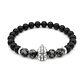 Pulsera Casco Espartano Piedra Ónix y Obsidiana - Miniatura 1