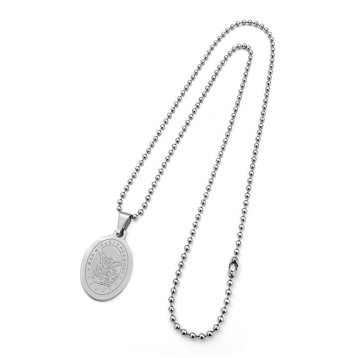 Collar Cadena San Miguel Arcángel Acero 3