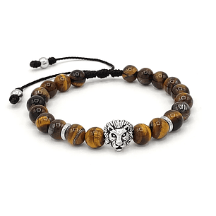 Pulsera León Piedra Ojo de Tigre