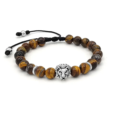 Pulsera León Piedra Ojo de Tigre