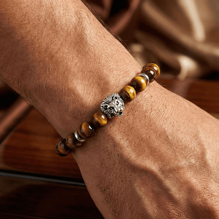 Pulsera León Piedra Ojo de Tigre 2