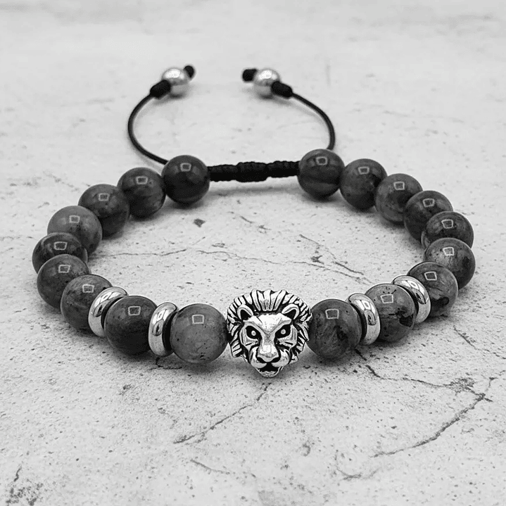 Pulsera León Piedra Espectrolita 3