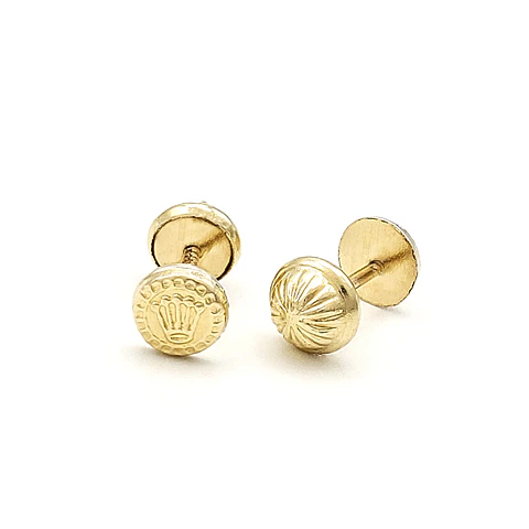 Topos Aretes Coronas Oro Laminado 18k