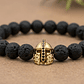 Pulsera Casco Espartano Piedra Volcánica - Miniatura 6