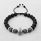 Pulsera Hombre Casco Espartano Piedra Volcánica y Espectrolita - Miniatura 6