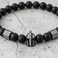 Pulsera Hombre Piedra Ónix Mate Casco Espartano - Miniatura 4