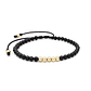 Pulsera Piedra Turmalina Negra Oro Laminado 18k (4mm) - Miniatura 1