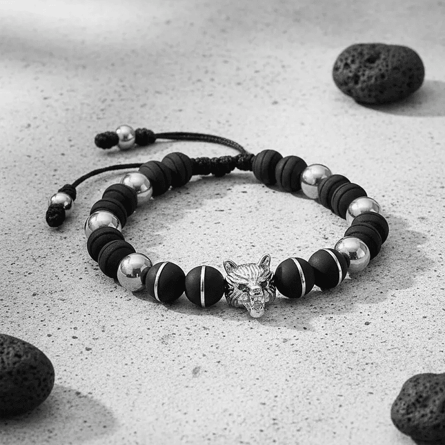 Pulsera Lobo Neopreno Acero Inoxidable 7