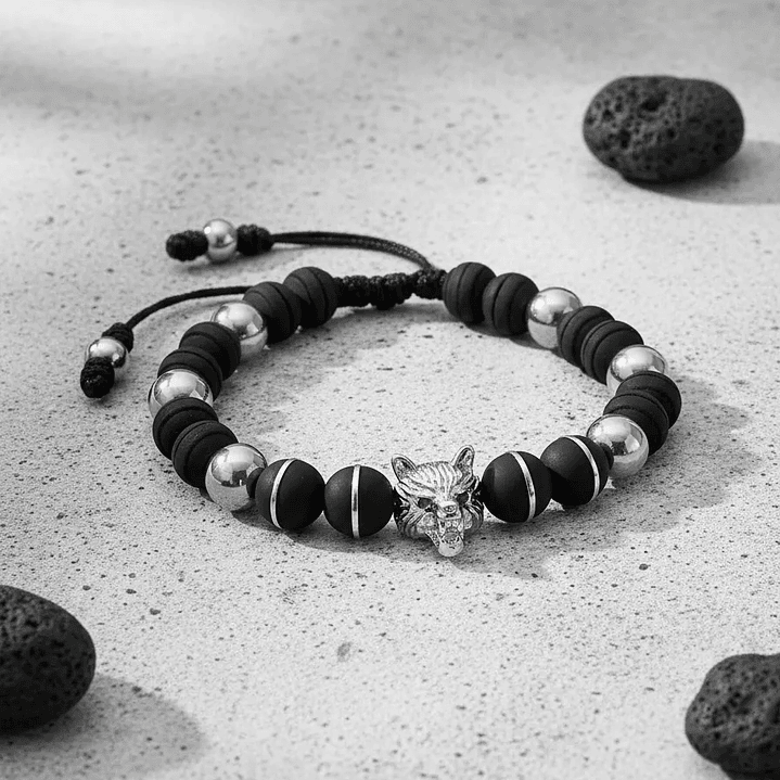 Pulsera Lobo Neopreno Acero Inoxidable 7