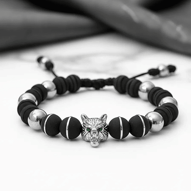 Pulsera Lobo Neopreno Acero Inoxidable 6