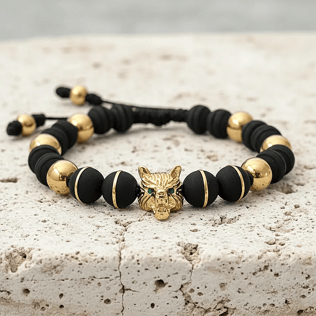 Pulsera Lobo Neopreno Acero Inoxidable 3